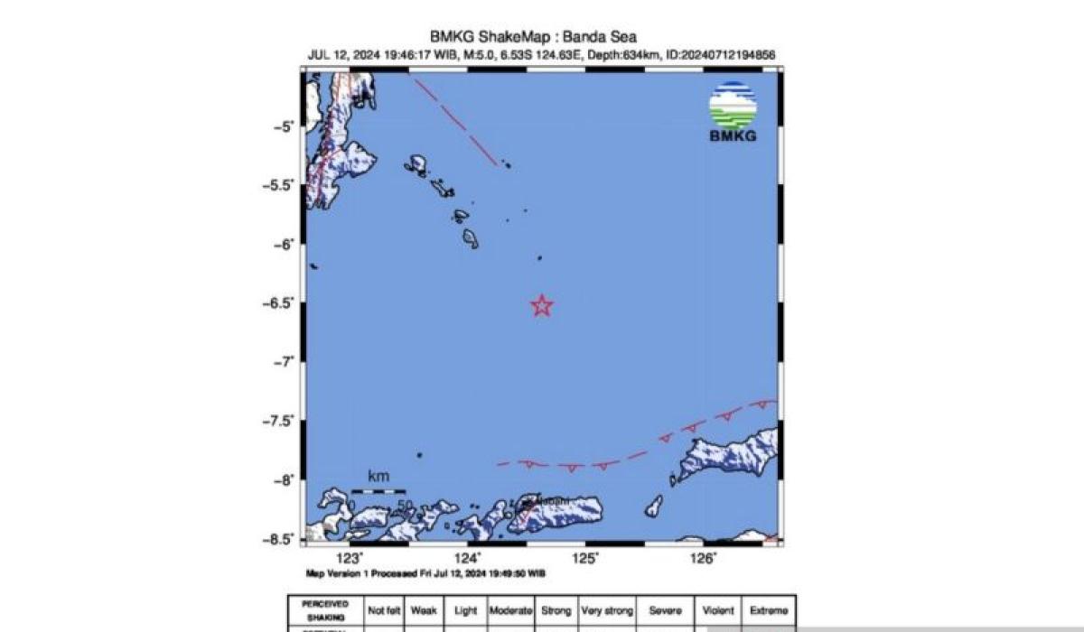 Gempa Guncang Wakatobi Sultra, Berkekuatan 5,0 Magnitudo