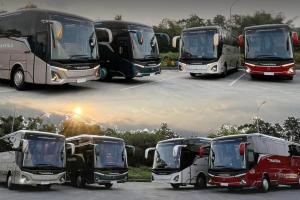 Tampil Gagah, PO Santika Rilis 4 Unit JetBus 5 Baru Bermesin Mercedes Benz 1626