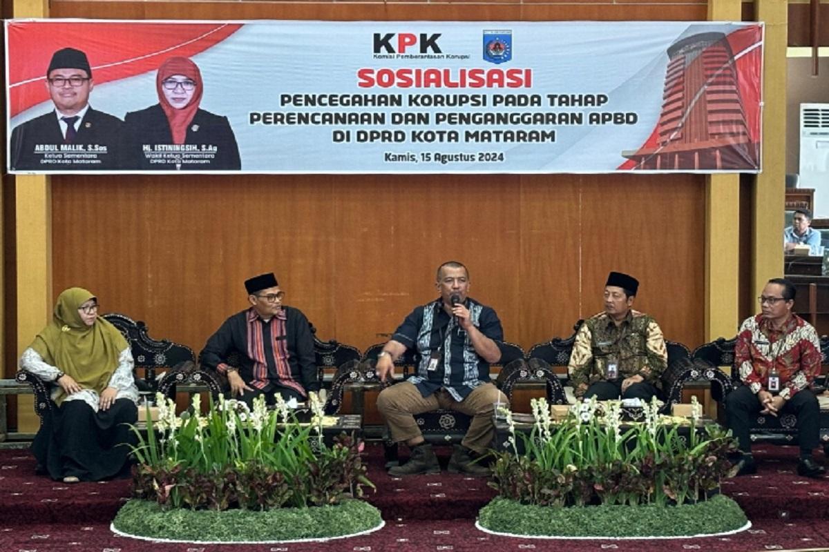 KPK Ingatkan DPRD Kota Mataram Tidak Sisipkan Pokir di APBD