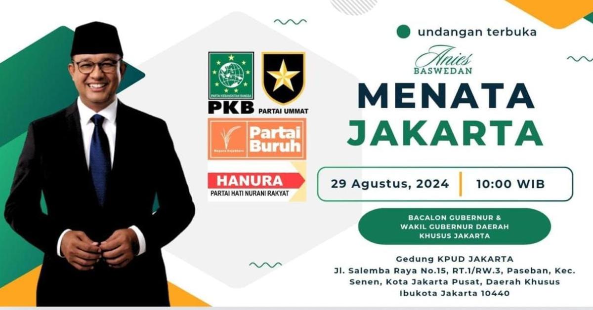Poster Anies Baswedan Didukung PKB Hanura dan Partai Buruh Beredar, Begini Kata Jubir