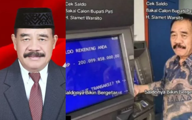 Viral, Bacalon Bupati Pati Pamer Saldo Rp200 Miliar, Katanya untuk Modal Pilkada 2024