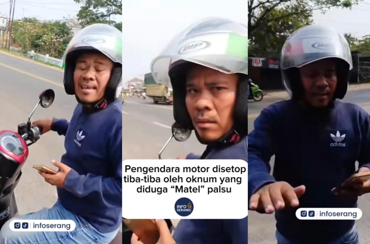 Viral Pengendara Motor di Jalan Serang Diduga Diberhentikan Mata Elang Palsu