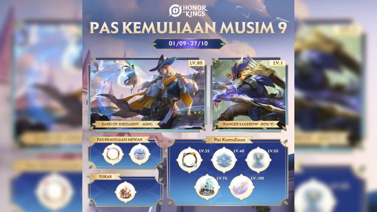 Update HOK September 2024: Ada Skin Eksklusif Ming dan Hou Yi