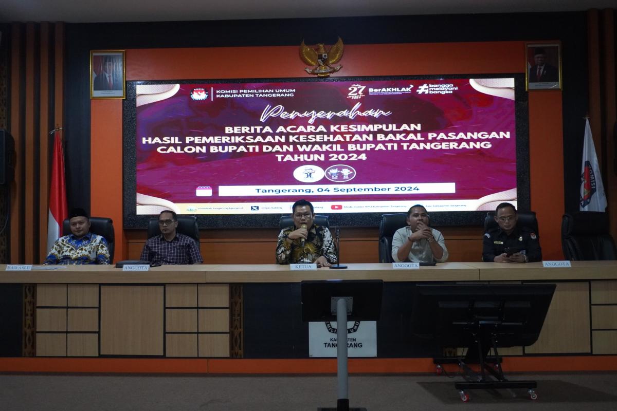 Tiga Paslon Bupati Tangerang Dinyatakan Lolos Tes Kesehatan
