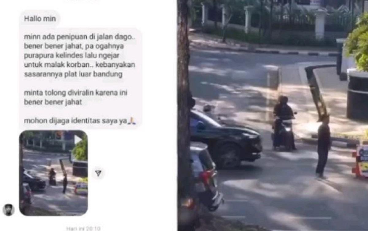  Heboh! 'Pak Ogah' di Bandung Pura-pura Terlindas untuk Palak Pengemudi