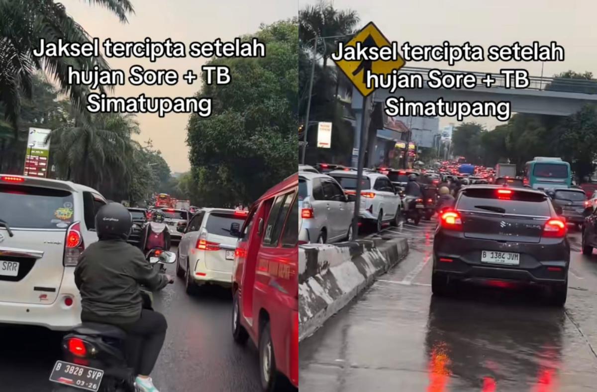 Viral Macet Jalan TB Simatupang Setelah Hujan, Warganet Harap Bersabar