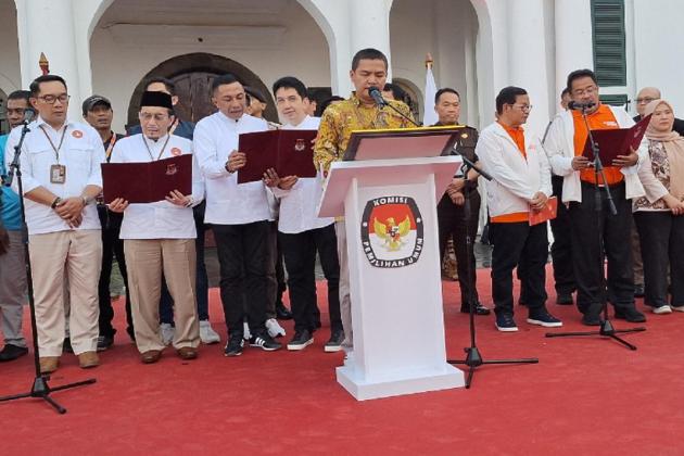 3 Cagub-Cawagub Bacakan Deklarasi Kampanye Damai di Kota Tua, Ini Isinya