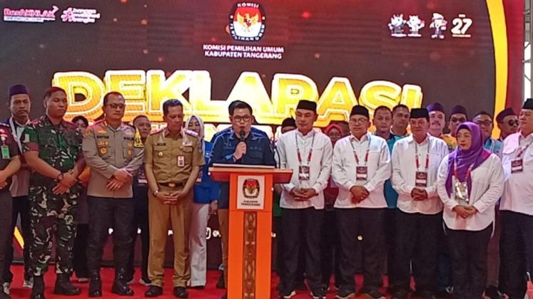 Gelar Deklarasi Damai, Cabup Tangerang Berjanji Kampanye Tanpa Politik Uang