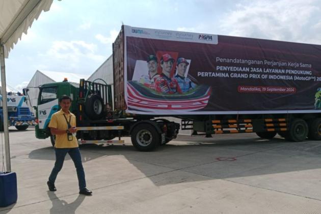 Logistik Pembalap MotoGP Indonesia 2024 Tiba di Sirkuit Mandalika