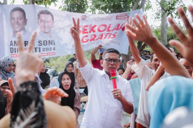 Di Hadapan Warga Tangerang, Cagub Andra Soni Sampaikan 'Pogram Gacoan' Sekolah Gratis