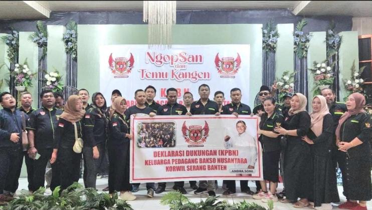 Keluarga Pedagang Baso Nusantara Korwil Banten Deklarasi Dukung Andra Soni-Dimyati: Percaya Bisa Rangkul UMKM