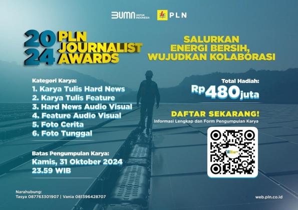 Pendaftaran PLN Journalist Award 2024 Tinggal Sebulan Lagi, Kirimkan Karya Jurnalistik Terbaikmu!