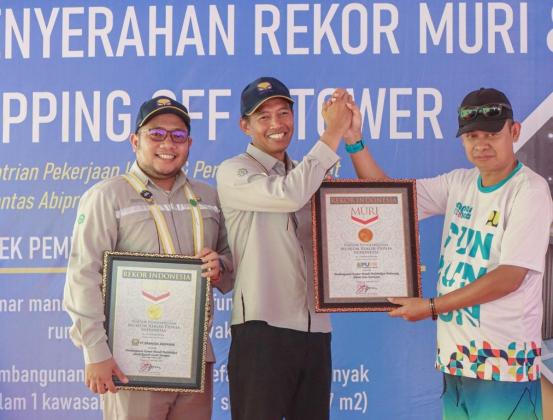 Lagi, Brantas Abipraya Pecahkan Dua Rekor MURI pada Pembangunan Hunian ASN 4 di IKN