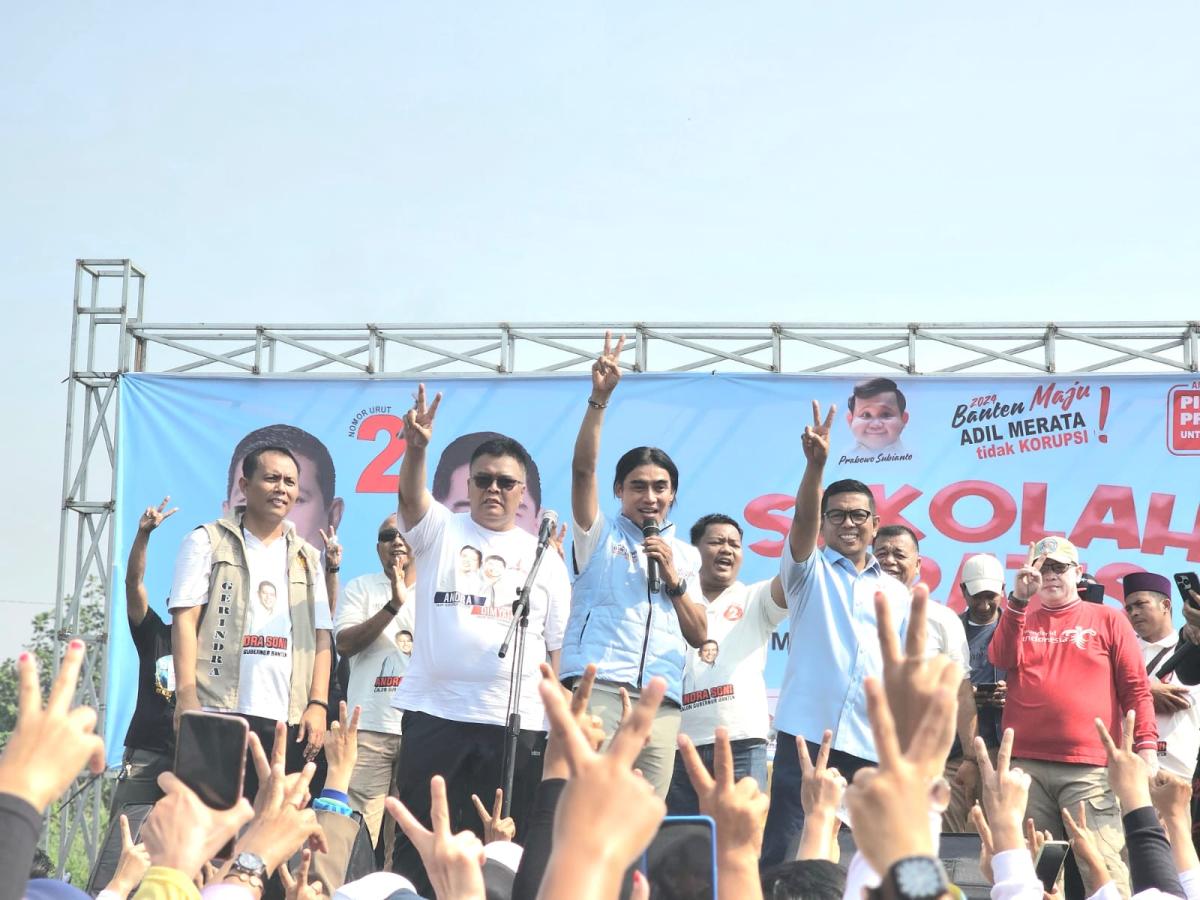 Senam Gemoy Bareng Warga Tangerang, Andra Soni Janjikan Sekolah Gratis: Karena Anak-Anak Punya Masa Depan
