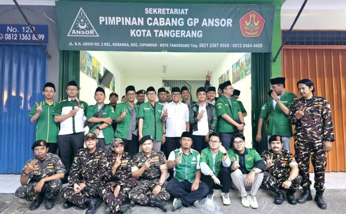 Ikut Resmikan Sekpim Cabang GP Ansor Kota Tangerang, Andra Soni: Bersyukur Mereka Beri Dukungan