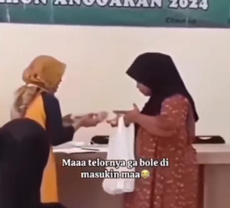 Heboh! Aksi Panitia 'Rampok' Bantuan Telur Ibu Hamil Setelah Difoto