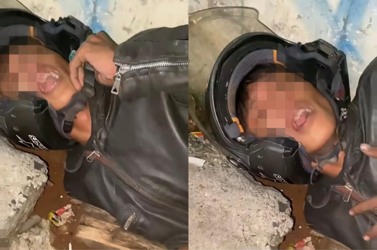 Hindari Amukan Massa, Viral Diduga Pelaku Jambret Pura Pura Asma dan Minta Oksigen