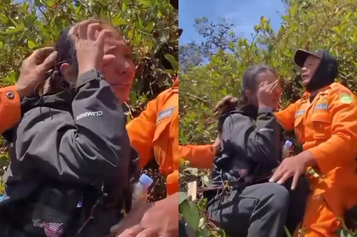 Viral Momen Haru Naomi Daviola Ditemukan Tim SAR Usai Dilaporkan Hilang di Gunung Slamet