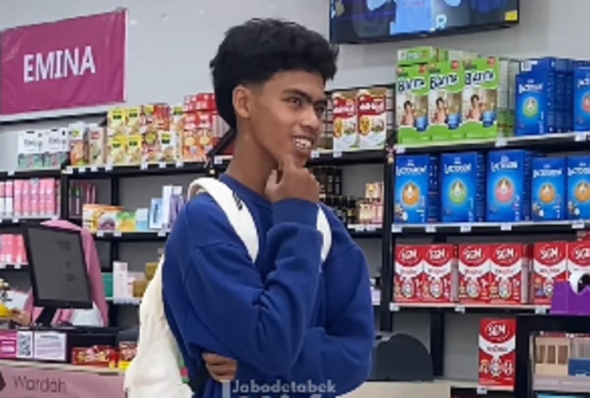 Viral! Pemuda Ngaku TikToker, Belanja Bak Sultan di Minimarket Tapi Gak Bisa Bayar