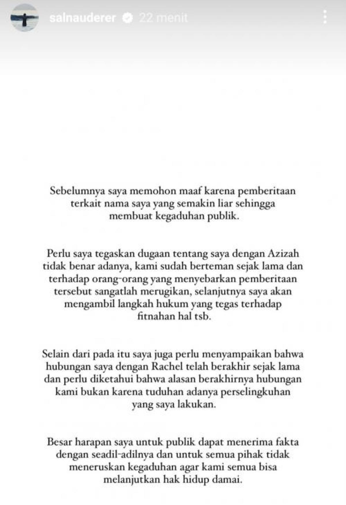 Salim Nauderer Ungkap Alasan Putus dengan Rachel Vennya: Bukan Karena Selingkuh!