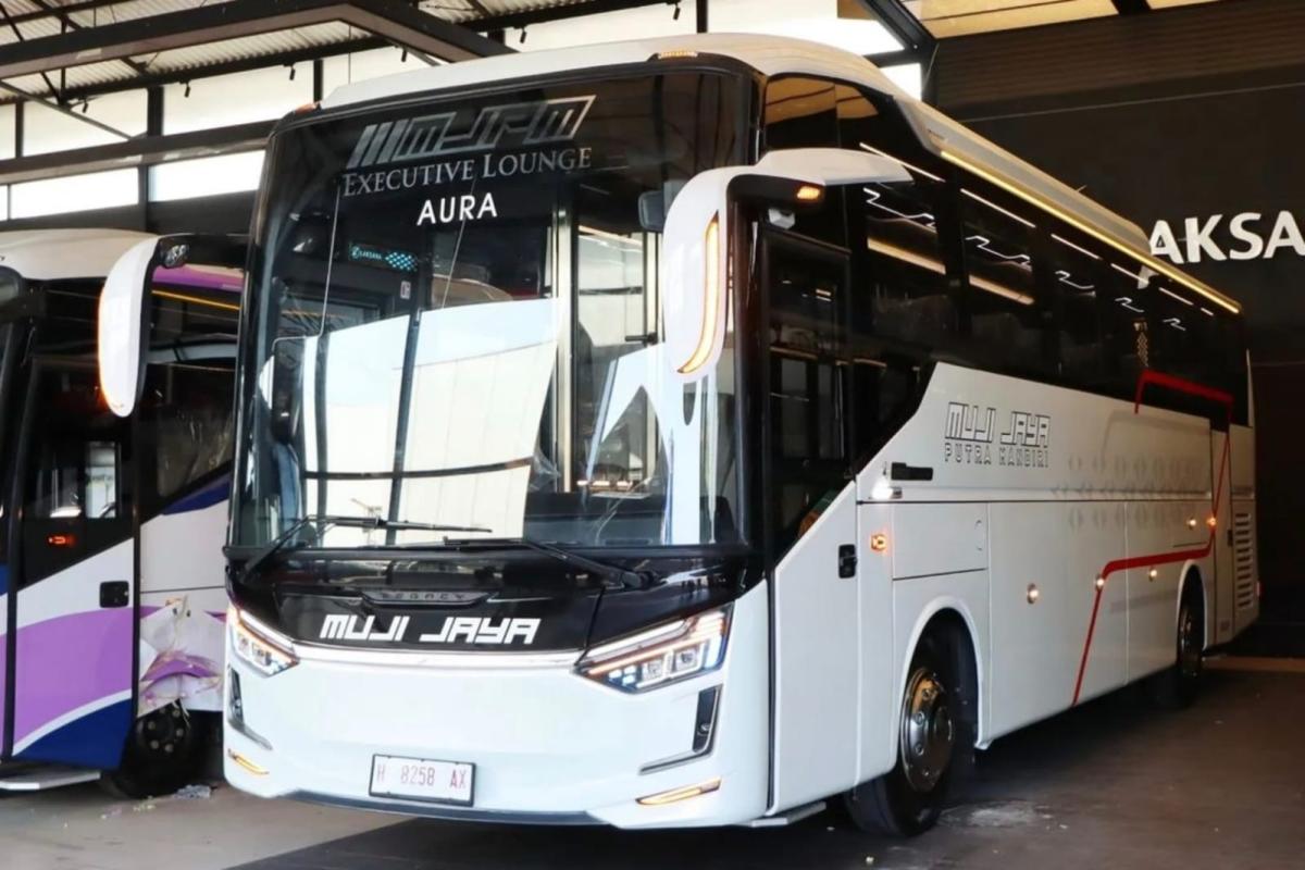 Muji Jaya Rilis Bus Legacy SR3 Neo HD Panorama Ultimate Edition Bermesin Hino RK 280