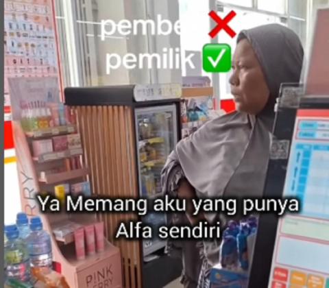   Viral! Ibu-ibu Bikin Heboh Karyawan Minimarket, Ngaku Pemilik Alfamart Diduga Agar Belanja Gratis