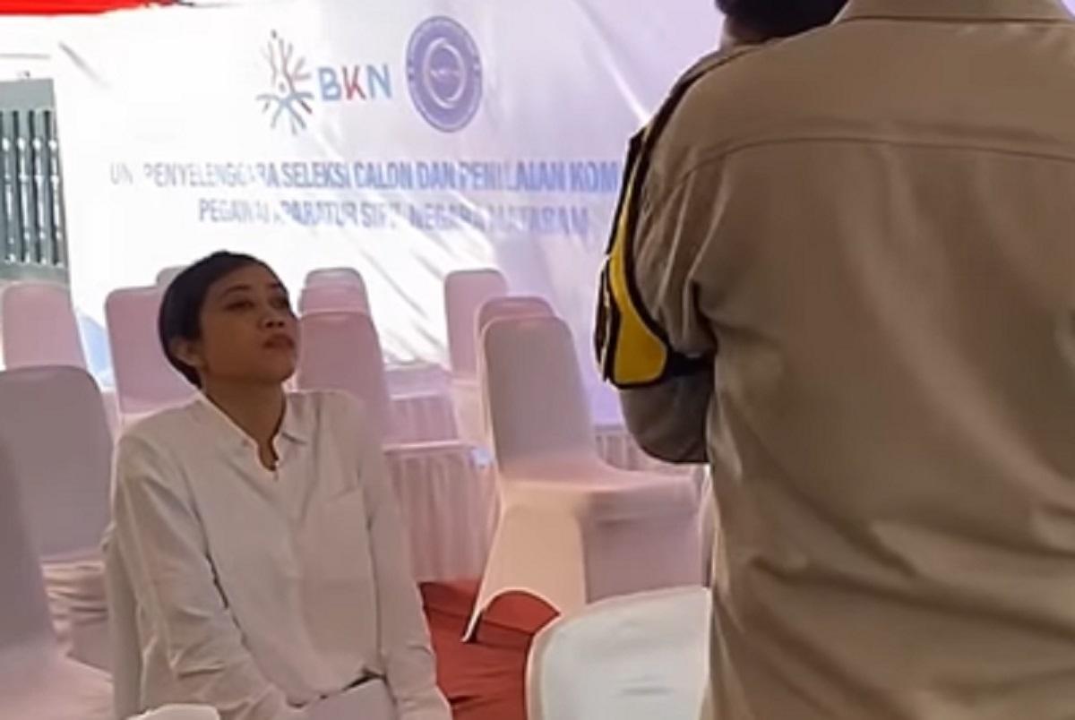  Viral! Peserta CPNS di Lombok Tengah Mendadak Tubuhnya Kaku Saat Tes, Langsung Dibantu Petugas