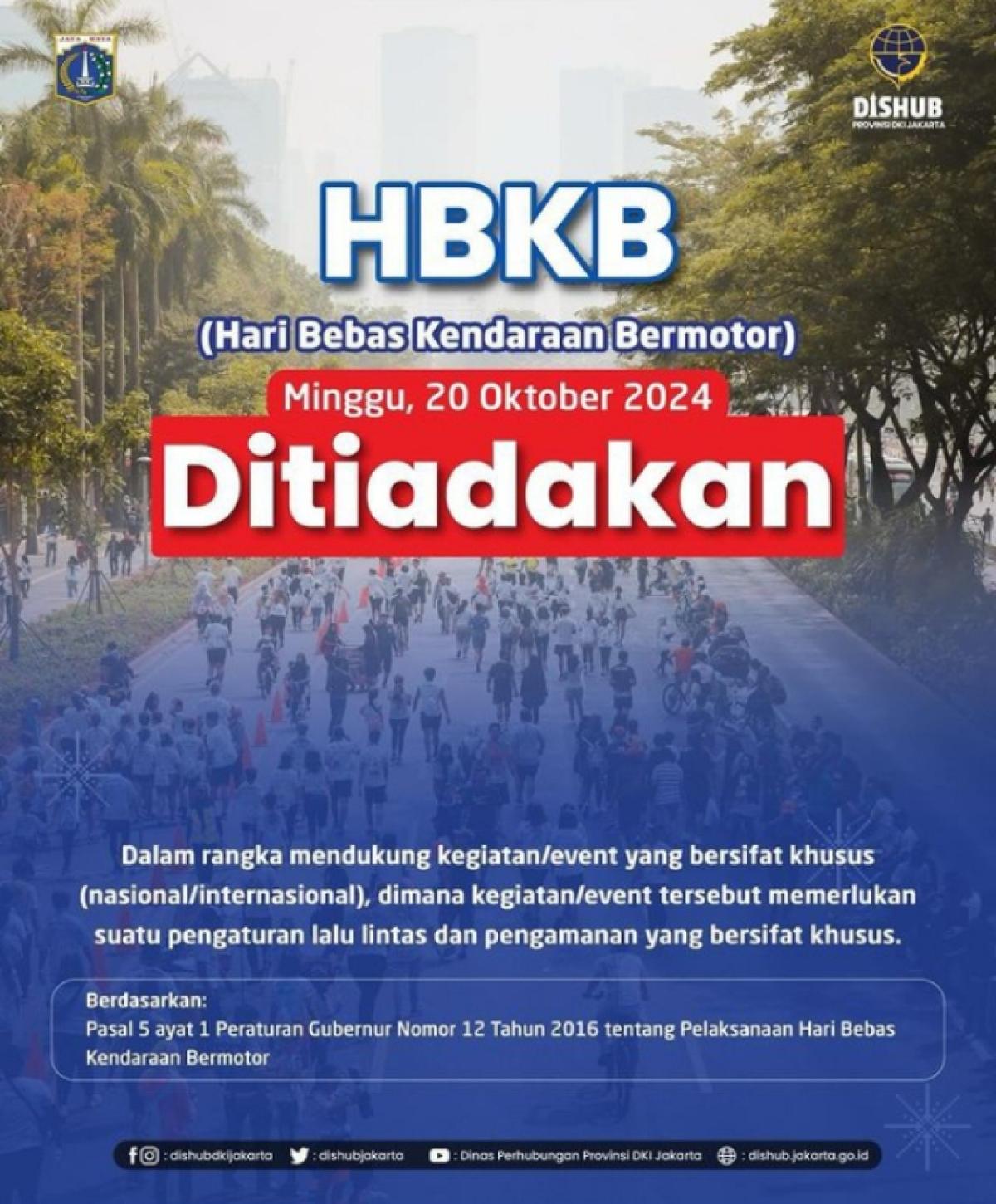 Besok, Pemprov DKI Jakarta Tiadakan CFD