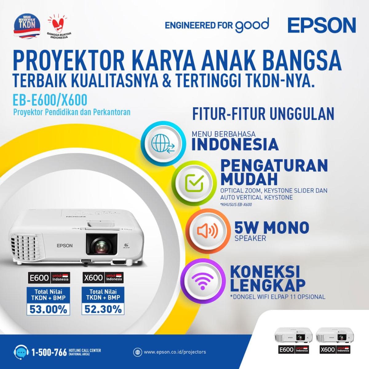 Epson Menghadirkan Proyektor Karya Anak Bangsa dengan Kualitas Terbaik serta Nilai TKDN Tertinggi hingga 53 Persen