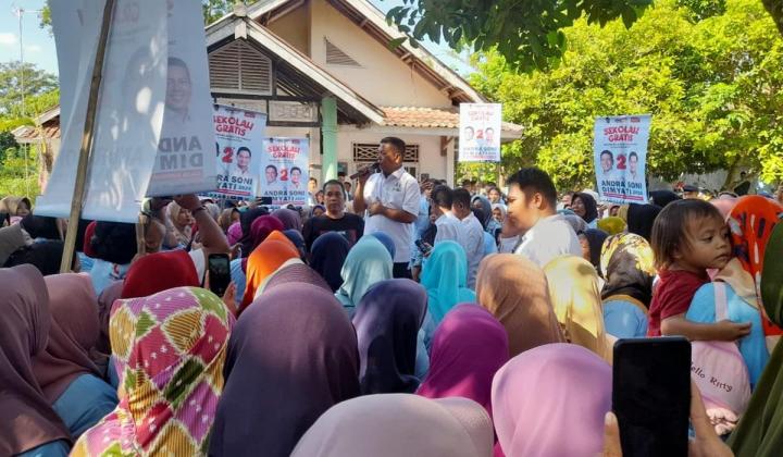 Kampanye Curug dan Cipare Serang, Cagub Banten Andra Soni Ajak Warga untuk Tolak Serangan Fajar