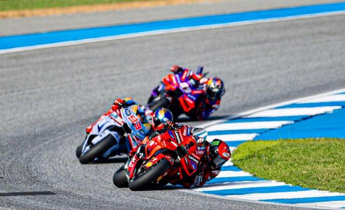 MotoGP Thailand 2024: Bagnaia Pangkas Jarak dari Martin