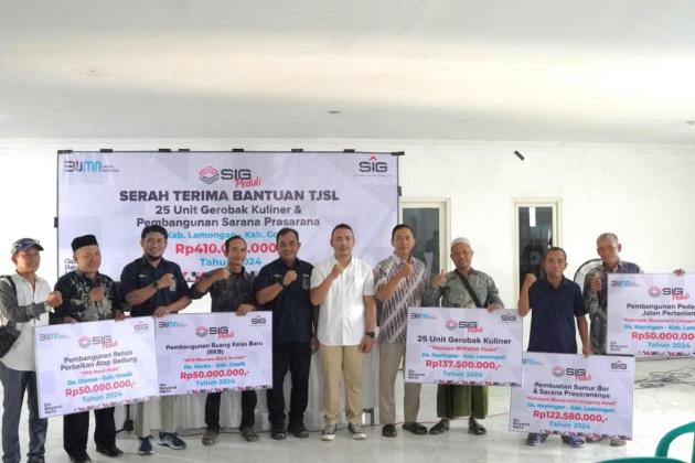 Dorong Peningkatan Ekonomi Pedesaan, SIG Bantu Pengembangan Usaha Mikro dan Infrastruktur Pertanian di Kabupaten Gresik dan Lamongan