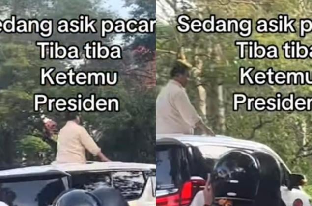 Viral Warganet Bagikan Momen Bertemu Prabowo saat Sedang Pacaran