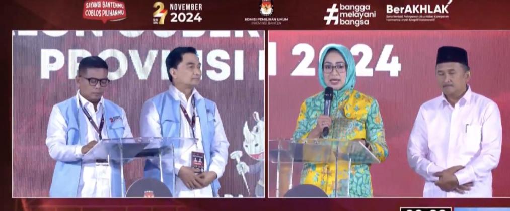 Adu Yel-yel Warnai Debat Kedua Cagub dan Cawagub Banten 2024