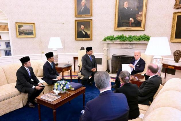 Prabowo Bertemu Presiden AS Joe Biden di Gedung Putih