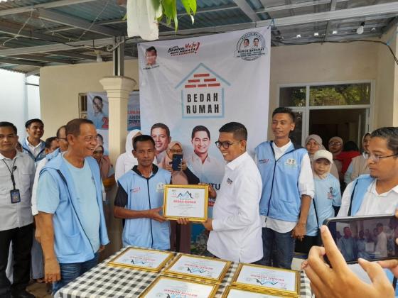 Resmikan Bedah Rumah Relawan di Larangan Ciledug, Andra Soni : Kita Dukung Program Pak Prabowo Bangun 3 Juta Rumah