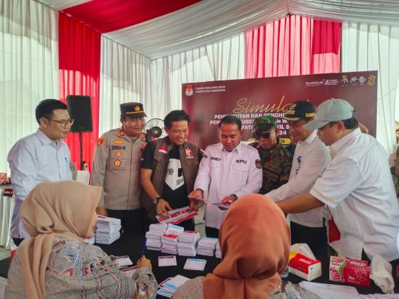 KPU Kabupaten Tangerang Gelar Simulasi Pungut Hitung Suara Pilkada 2024