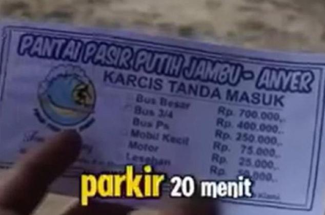 Tarif Selangit! Pengunjung Pantai Anyer Murka, Parkir 20 Menit Bayar Rp75 Ribu