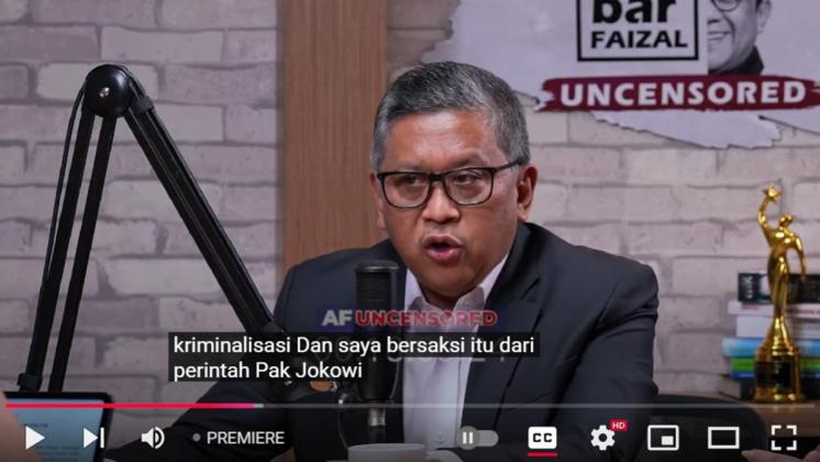 Hasto Kristiyanto PDIP: Kriminalisasi Anies Baswedan Perintah Jokowi