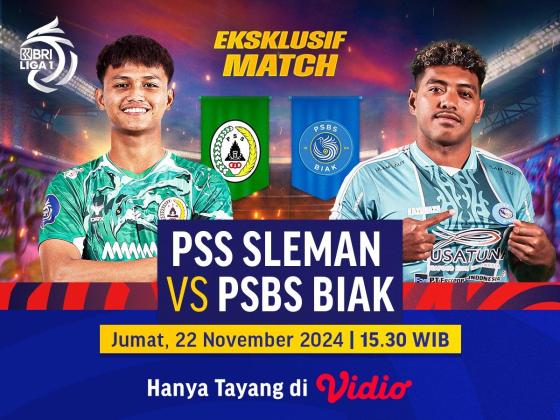  Link Live Streaming Liga 1 2024/2025: PSS Sleman vs PSBS Biak