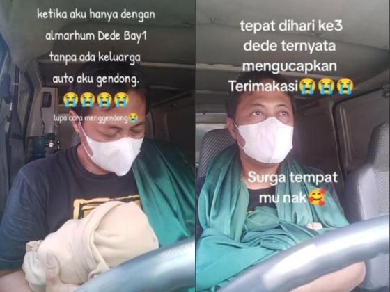 Viral Video Sopir Ambulans Gendong Jenazah Bayi yang Baru Lahir: Surga Tempat Mu Nak