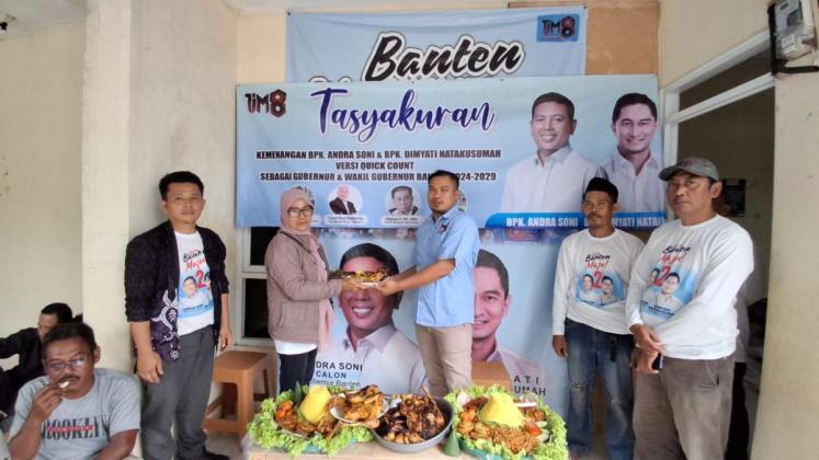 Menang Hasil Hitung Cepat, Tim 08 Prabowo Potong 57 Ekor Ayam Putih Syukuran Kemenangan Andra - Dimyati di Banten