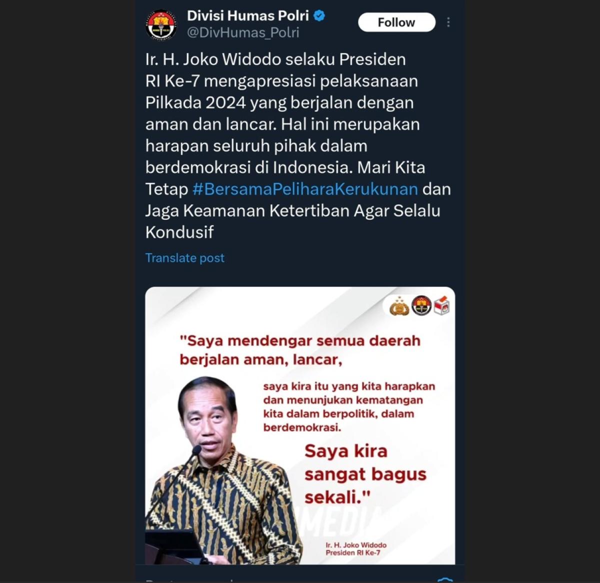 Dicari! Cuitan Divisi Humas Polri yang Hilang, Netizen: Presidennya Prabowo Atau Jokowi? 