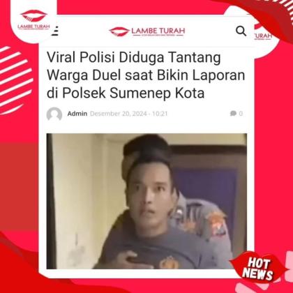 Viral! Warga Mau Bikin Laporan Polisi Malah Diajak Carok Oknum Polsek Sumenep Kota