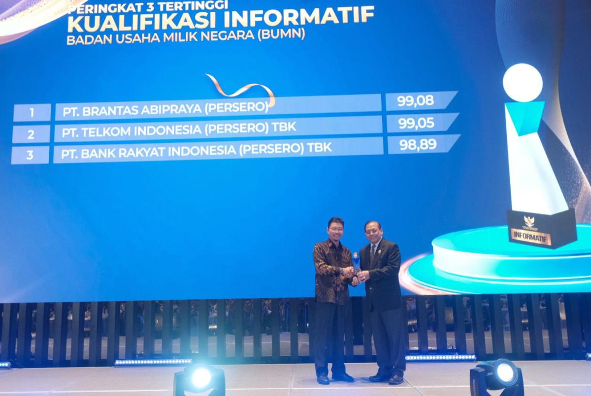 Lagi, Brantas Abipraya Torehkan Prestasi Raih Peringkat 1 Keterbukaan Informasi Publik Tahun 2024
