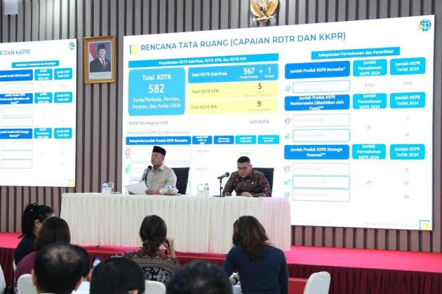 Menteri Nusron Sampaikan Capaian RDTR 2024, Selesaikan 1.973 Dokumen KKPR dengan Total Nilai Investasi Rp851,9 Triliun