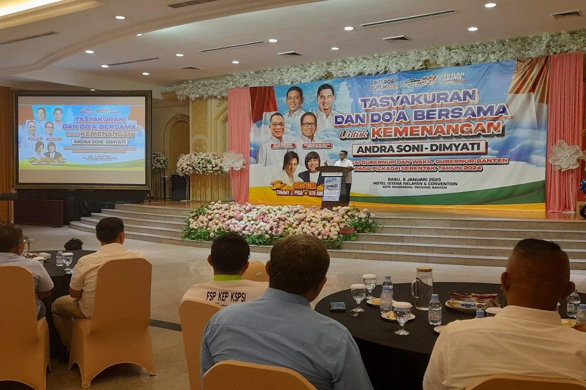 Hadiri Tasyakuran Poros Buruh, Andra Soni: Saya Cuma Punya Cita-cita Berhasil Memimpin Banten