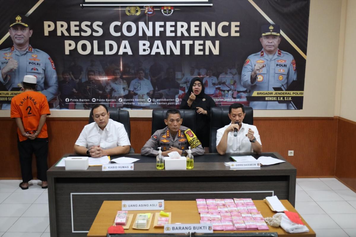Polda Banten Tangkap Pelaku Pengedar Uang Palsu, Modusnya Jadi Dukun Pengganda Uang
