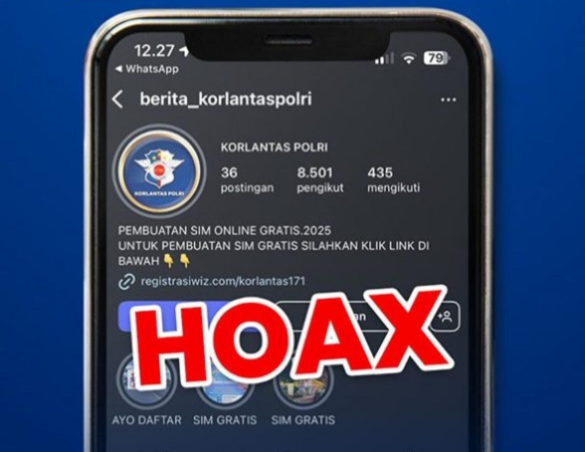 Instagram berita_korlantaspolri Bukan Bagian dari Domain Resmi Institusi Polri