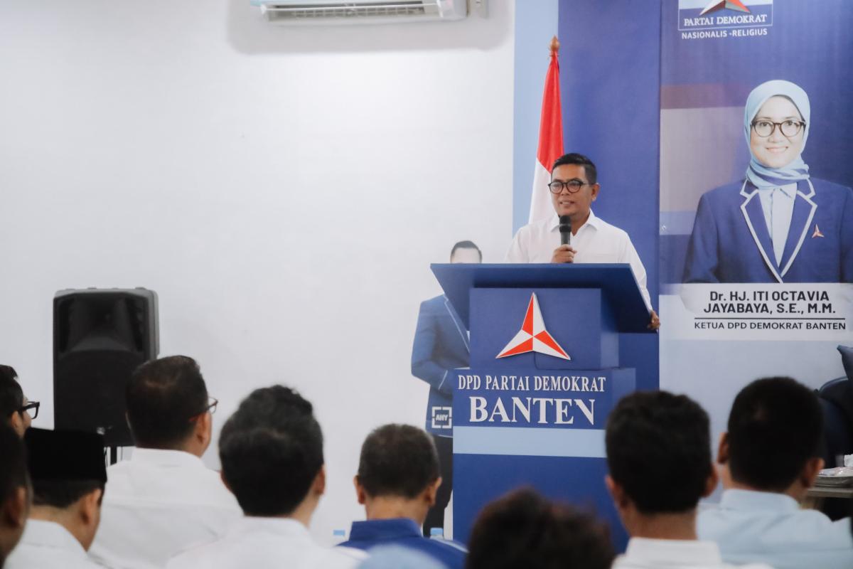 Sambangi Partai Demokrat Banten, Andra Soni Ingin Buka Lapangan Kerja untuk Kemakmuran Masyarakat